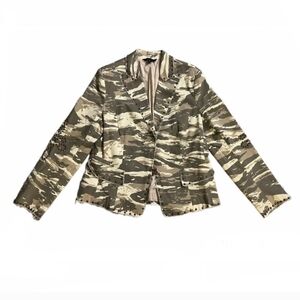 S&D Camo Studded Distressed Jacket